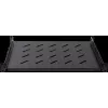 Rockstable 1U 19 colių sunkiasvorė lentyna - fiksuota stovo lentyna - SPCC šalto valcavimo plienas - juoda - 50 kg keliamoji galia - 760 mm gylis (RS19-SFH76)