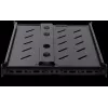 Rockstable 1U 19 colių sunkiasvorė lentyna - fiksuota stovo lentyna - SPCC šalto valcavimo plienas - juoda - 50 kg keliamoji galia - 760 mm gylis (RS19-SFH76)