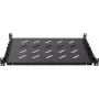 Rockstable 1U 19 colių sunkiasvorė lentyna - fiksuota stovo lentyna - SPCC šalto valcavimo plienas - juoda - 50 kg keliamoji galia - 760 mm gylis (RS19-SFH76)