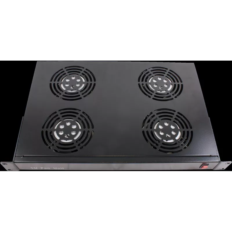Rockstable 1U 19 colių vėdinimo elementas – aušinimo ventiliatorius – įmontuotas ventiliatorius – 440 m³/h – plienas – juodas – 1 vnt. (RS19-FT1U4)