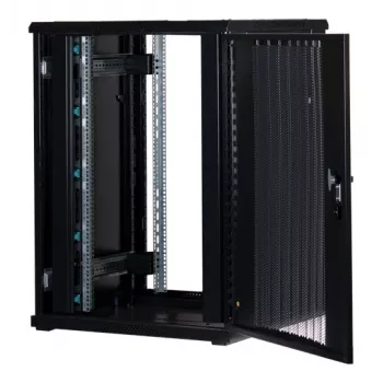 Rockstable 22U 19 colių serverio spinta su tinklinėmis durelėmis – laisvai pastatomas stovas – 22U – 800 kg keliamoji galia – užrakinamos durelės – montavimo bėgeliai – reguliuojamos kojelės (RS19-8822PP)