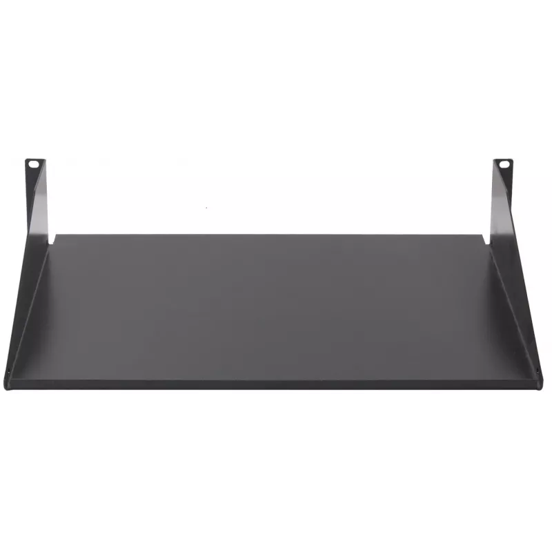 Rockstable 2U 19 colių fiksuota lentyna stelažui – plieninė, juoda, 2,75 kg (RS19-FH21)