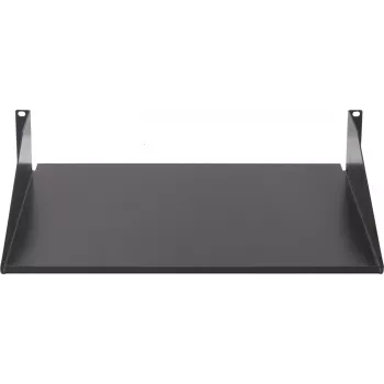 Rockstable 2U 19 colių fiksuota lentyna stelažui – plieninė, juoda, 2,75 kg (RS19-FH21)