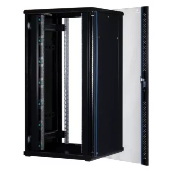 Rockstable 32 HE 19 colių serverio spinta su stiklinėmis durimis - Laisvai pastatomas stovas - 32U - 800 kg - Užrakinama spyna - Montavimo bėgeliai - Reguliuojamos kojelės (RS19-8832)