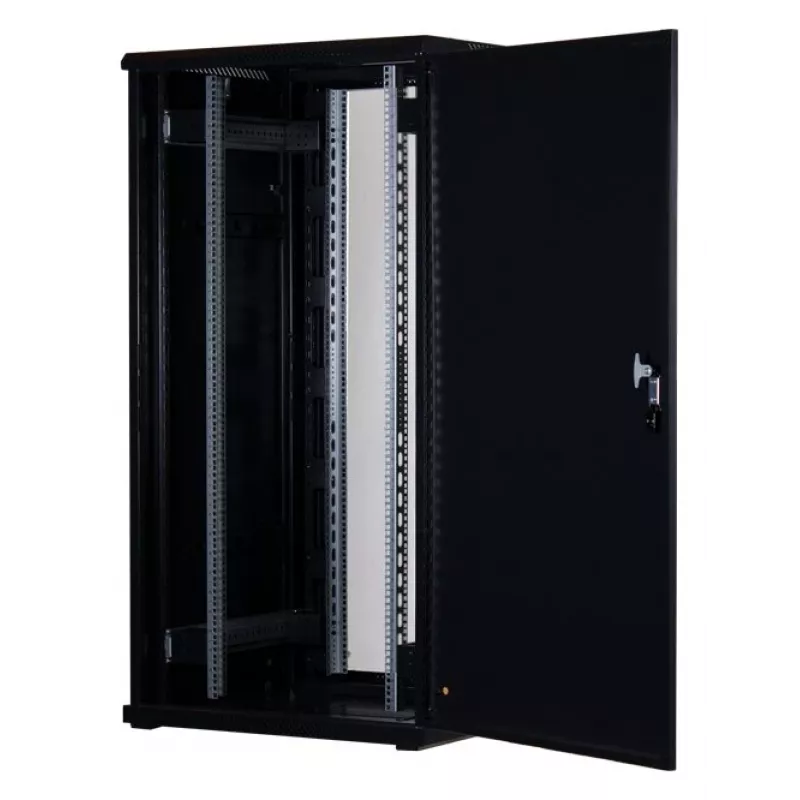 Rockstable 32 HE 19 colių serverio spinta su stiklinėmis durimis - Laisvai pastatomas stovas - 32U - 800 kg - Užrakinama spyna - Montavimo bėgeliai - Reguliuojamos kojelės (RS19-8832)