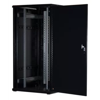 Rockstable 32U 19 colių serverio spinta su stiklo durimis - Laisvai pastatomas stovas - 32U - 800 kg - Užrakinamos durys - Montavimo bėgiai - Reguliuojamos kojelės (RS19-8032)