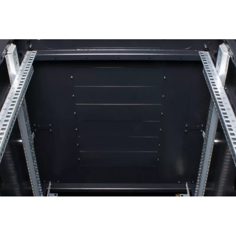 Rockstable 32U 19 inch serverio stovas su tinklinėmis durelėmis - laisvai pastatomas rėmas - 32U - 800 kg - spyna - tvirtinimo bėgeliai - reguliuojamos kojelės (RS19-6832PP)