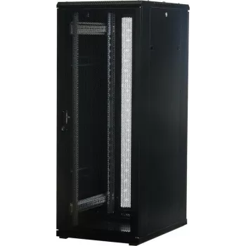 Rockstable 32U 19 inch serverio stovas su tinklinėmis durelėmis - laisvai pastatomas rėmas - 32U - 800 kg - spyna - tvirtinimo bėgeliai - reguliuojamos kojelės (RS19-6832PP)