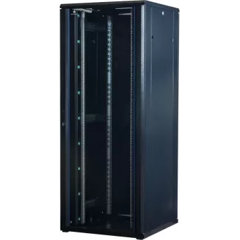 Rockstable 42U 19 colių serverio spinta su stiklo durimis - laisvai pastatomas stovas - 42U - 800 kg - raktinis užraktas - tvirtinimo bėgeliai - reguliuojamos kojelės (RS19-8842)