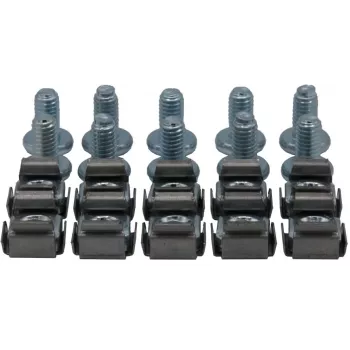 Rockstable M6 Hex Socket Head Cap Screw Set - Rack Mounting - Silver - 10 Pieces (RS19-M612)