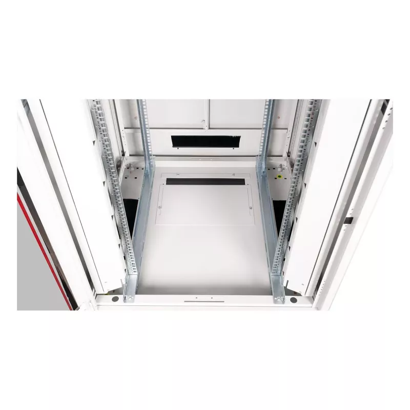 ROLINE 19 colių tinklo spinta Pro 47U, 800x800 mm, stiklinės durys, pilka