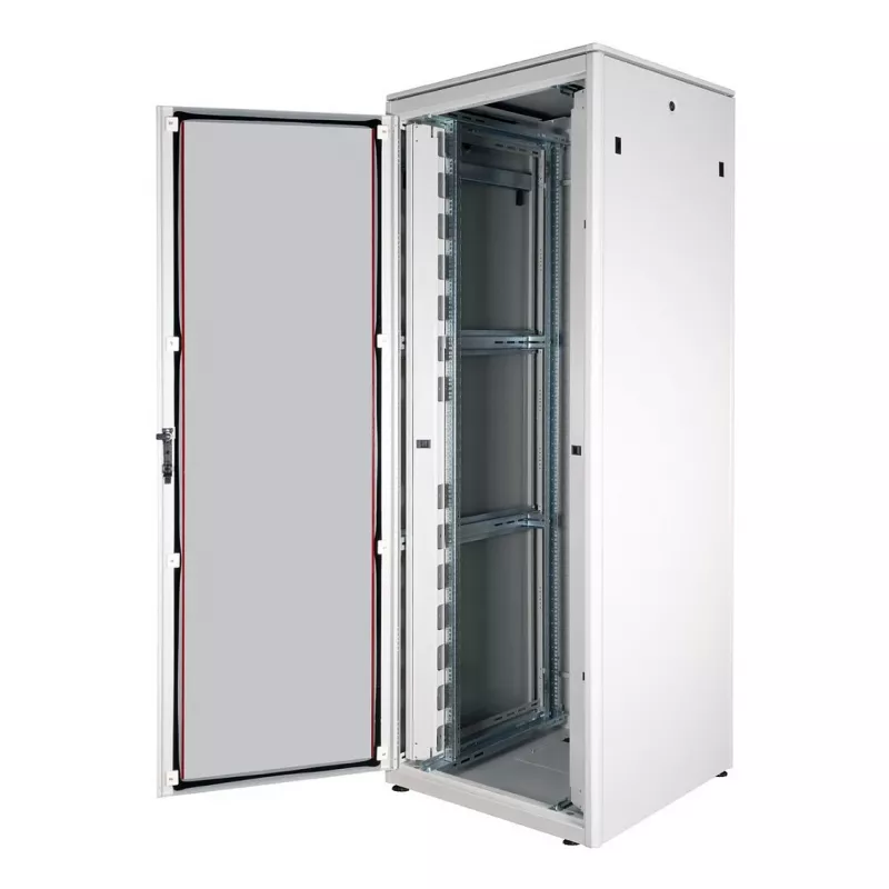 ROLINE 19 colių tinklo spinta Pro 47U, 800x800 mm, stiklinės durys, pilka