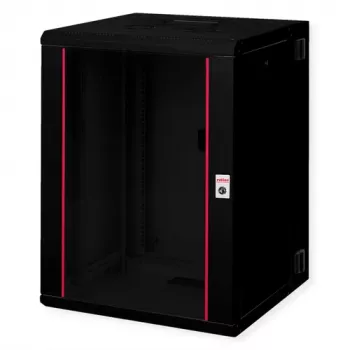 ROLINE 19 inch sieninis spintinis tinklo spintelė Pro 16U 600x600 GxS dviejų dalių pasukama juoda (26.21.0183)