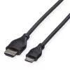 ROLINE HDMI High Speed kabelis su Ethernet, HDMI Type A kištukas į Mini HDMI Type C kištuką, 1 m, juodas
