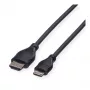 ROLINE HDMI High Speed kabelis su Ethernet, HDMI Type A kištukas į Mini HDMI Type C kištuką, 1 m, juodas