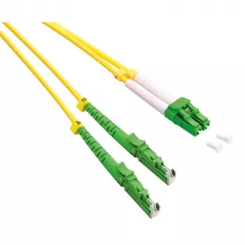 ROLINE OS2 vienspiegio dvigubas optinis pataisymo kabelis, LSH/APC į LC/APC, 9/125µm, LSOH, geltonas, 2m