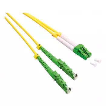 ROLINE OS2 vienspiegio dvigubas optinis pataisymo kabelis, LSH/APC į LC/APC, 9/125µm, LSOH, geltonas, 2m