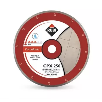 RUBI CPX Diamond Blade 250 x 25,4mm PRO porceliano keramikai