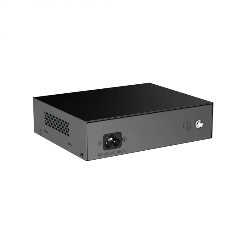 Ruijie RG-ES106F-P 6 prievadų Fast Ethernet PoE jungiklis, 4 PoE+ prievadai, 54W biudžetas, nevaldomas, juodas