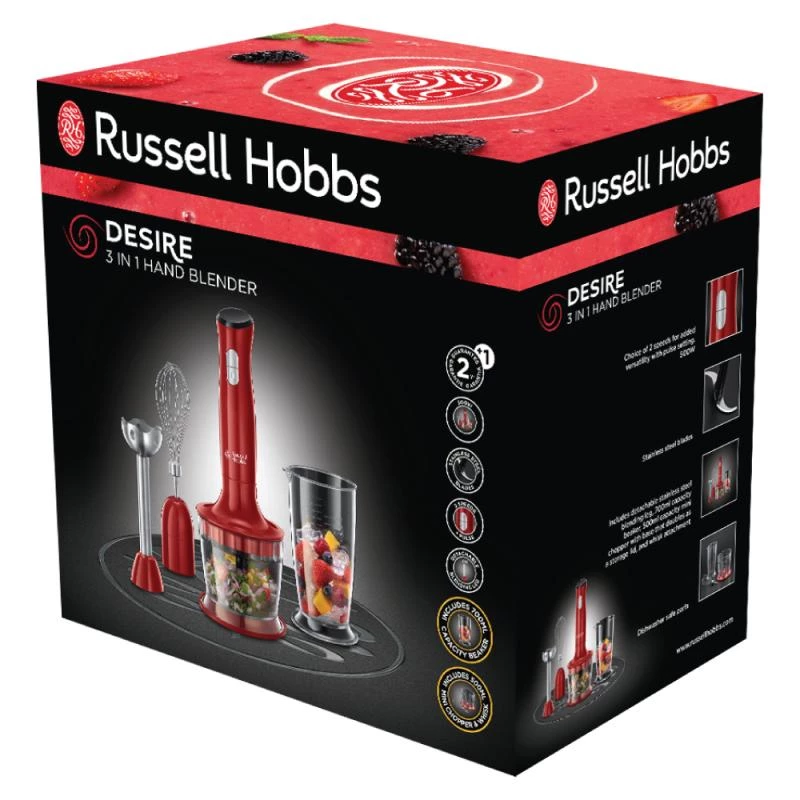 Russell Hobbs Desire 3-in-1 rankinis blenderis raudonas 24700-56