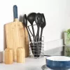 Russell Hobbs RH03026EU7 5 dalių virtuvės įrankių rinkinys su besisukančiu stovu, juodas ir sidabrinis