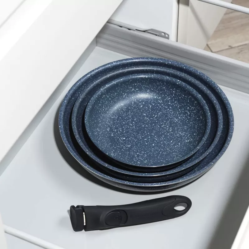 Russell Hobbs RH03293EU7 Nightfall Stone 4 dalių Smart Clip keptuvių rinkinys