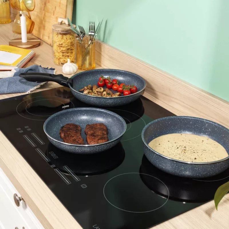 Russell Hobbs RH03297 Nightfall Stone 4-dalių Smart Clip keptuvių rinkinys