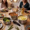 Russell Hobbs RH04034 nerūdijančio plieno 4 dalių Smart Clip puodų rinkinys