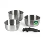 Russell Hobbs RH04034 nerūdijančio plieno 4 dalių Smart Clip puodų rinkinys