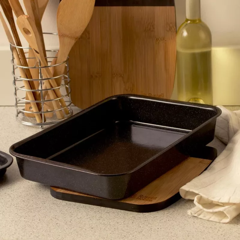 Russell Hobbs Romano 36cm stačiakampė kepimo skarda – anglinis plienas, nelimpanti danga, anglies pilka