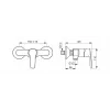 Saga 3963Y vienos svirties dušo maišytuvas – chromuotas žalvarinis sieninis maišytuvas su EcoFlow