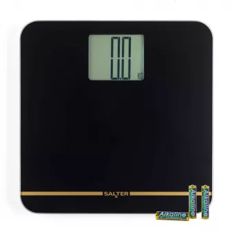 Salter 9075 BGFEU12 Max elektroninės svarstyklės voniai, juodos/auksinės