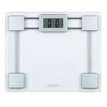 Salter 9081 SVFEU12 Stiklinės elektroninės svarstyklės, sidabrinė/skaidri