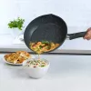 Salter BW09071AR Easy Pour 2 dalių keptuvių rinkinys - 20 cm ir 24 cm, kaltinis aliuminis, PFOA neprideganti danga, tinka indukcinėms kaitlentėms, juoda/pilka