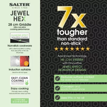 Salter BW116231SA Jewel Hex 28cm Griddle Pan