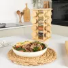 Salter BW127771 Bamboo Rotating Spice Rack su 16 stiklinių indelių