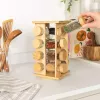 Salter BW127771 Bamboo Rotating Spice Rack su 16 stiklinių indelių