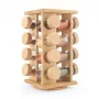 Salter BW127771 Bamboo Rotating Spice Rack su 16 stiklinių indelių