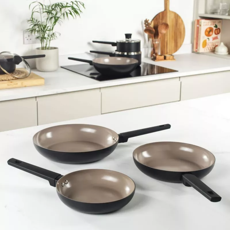 Salter BW12871EU7 Keraminė keptuvė 24 cm – anglies pilka, tinka indukcijai, nelipni