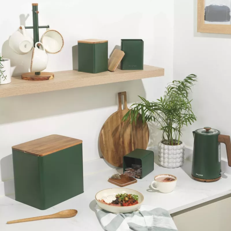 Salter BW12898G Toronto 3-Piece Canister Set, Green