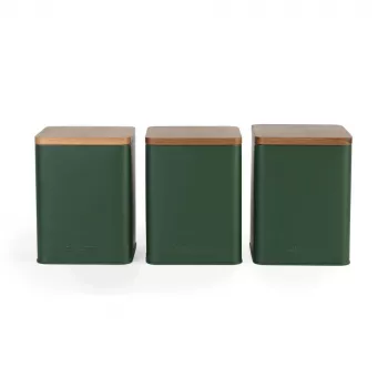 Salter BW12898G Toronto 3-Piece Canister Set, Green