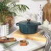 Salter BW13771GR Chester 3.4L Cast Iron Casserole Pot 24 cm, Green