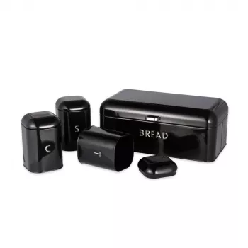 Salter BW14045B Boston 4-Piece Countertop Set, Black
