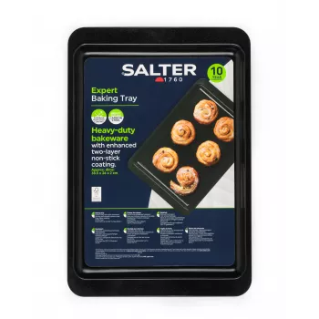 Salter BW14526 Expert kepimo skarda – anglinio plieno nelipni stačiakampė kepimo forma, atspari 220°C temperatūrai, anglies spalvos
