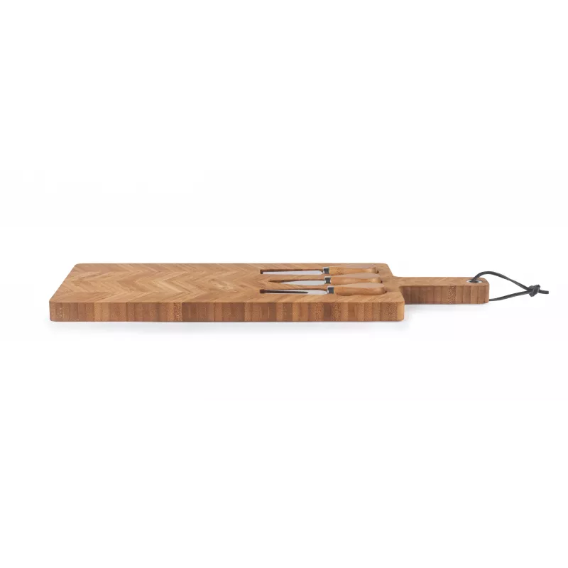 Salter BW14823 Bamboo Cheese Board su 3 dalių peilių rinkiniu