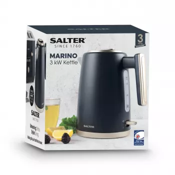 Salter EK5561BGRYFVDE Marino Rapid Boil Kettle - 1.7L, 3000W, nerūdijantis plienas, pilka