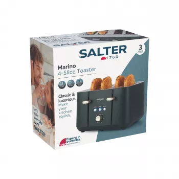 Salter EK5565BGRYFVDE Marino 4-Slice Skrudintuvas - Pilkas Nerūdijantis Plienas