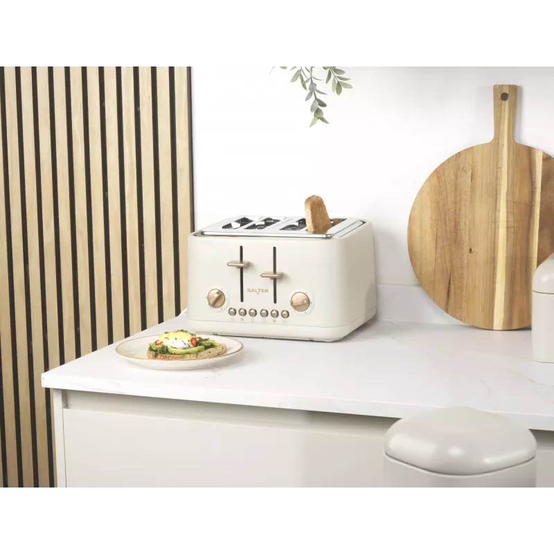 Salter EK5823OBVDE Pebble 4-Slice Toaster – Obsidian Black