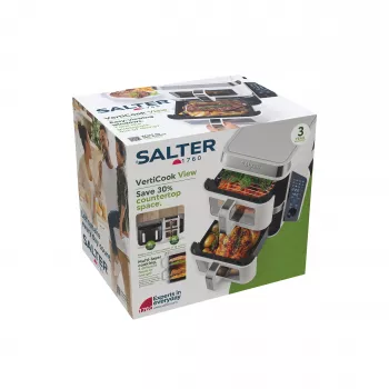 Salter EK6534WHTVDE VertiCook View Air Fryer Oven 11L 1800W White