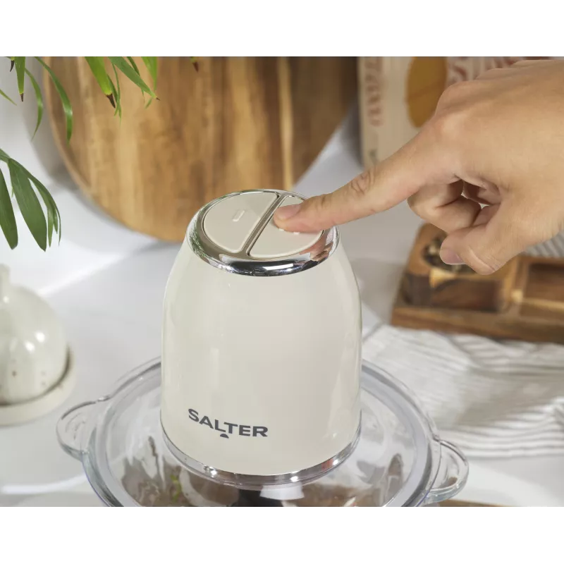 Salter EK6686CRMVDE Retro Food Chopper 200W 0.5L Cream